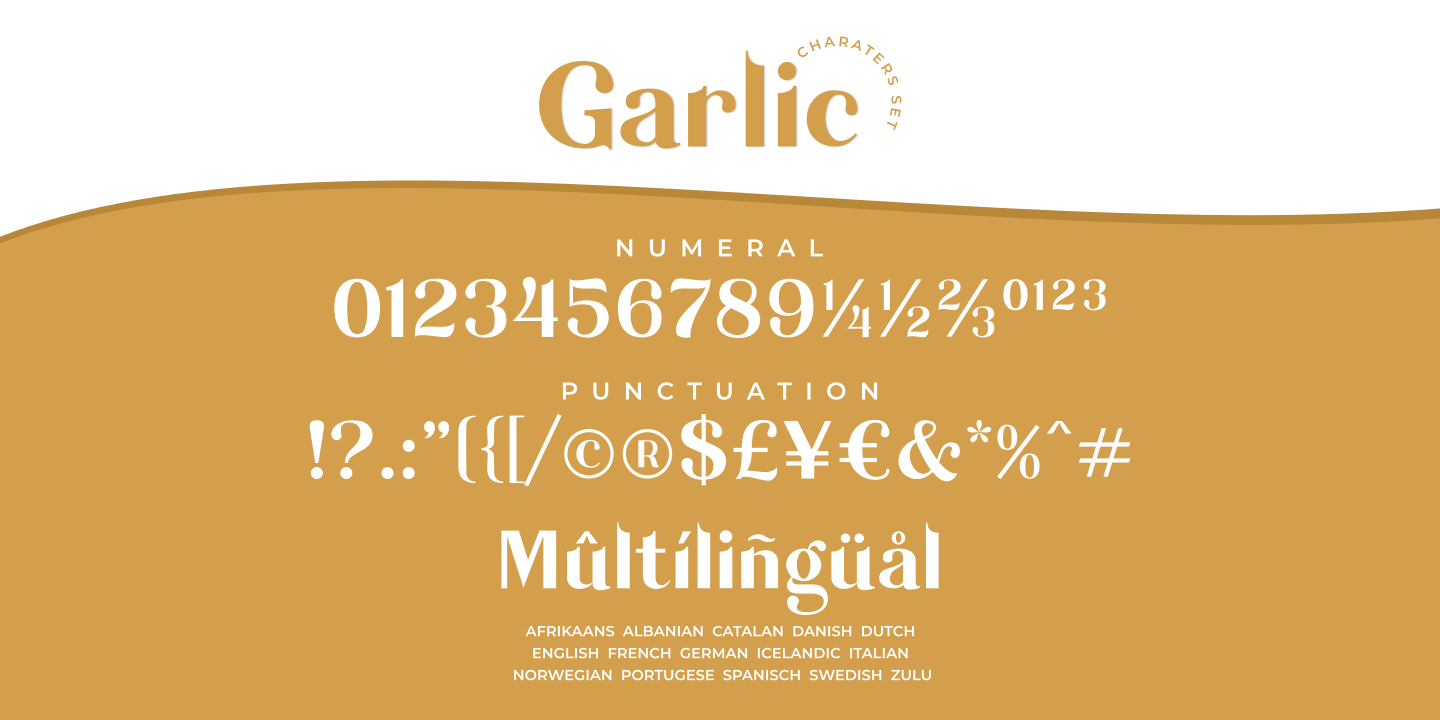 Beispiel einer Garlic-Schriftart #2